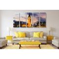 5-PIECE CANVAS PRINT LONDON BIG BEN AT NIGHT - PICTURES OF CITIES - PICTURES