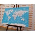 DECORATIVE PINBOARD STYLISH WORLD MAP - PICTURES ON CORK - PICTURES