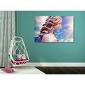 CANVAS PRINT ANGEL BETWEEN THE SUN RAYS - PICTURES OF ANGELS - PICTURES