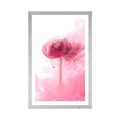 POSTER – FIORE ROSA IN UN DESIGN INTERESSANTE - FIORI - POSTER