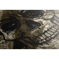 CANVAS PRINT SKULL IN SEPIA DESIGN - BLACK AND WHITE PICTURES - PICTURES