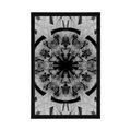 POSTER MANDALA ABSTRACTION IN BLACK AND WHITE - BLACK AND WHITE - POSTERS