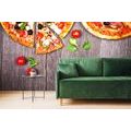 FOTOTAPETA PIZZA - TAPETA Z JEDZENIEM I PICIEM - TAPETY