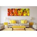 CANVAS PRINT CREATIVE ART IN SHADES OF RED AND YELLOW - ABSTRACT PICTURES - PICTURES