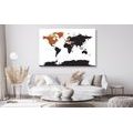 DECORATIVE PINBOARD MODERN MAP WITH CONTRAST - PICTURES ON CORK - PICTURES