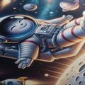 SLIKA SRETAN ASTRONAUT U SVEMIRU - DJEČJE SLIKE SVEMIR - SLIKE