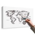 OBRAZ NA KORKU MAPA SVĚTA V NÁDHERNÉM PROVEDENÍ - OBRAZY NA KORKU - OBRAZY