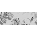 CANVAS PRINT BLACK AND WHITE STILL LIFE WITH A BUTTERFLY - BLACK AND WHITE PICTURES{% if product.category.pathNames[0] != product.category.name %} - PICTURES{% endif %}