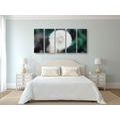 5-PIECE CANVAS PRINT WHITE FLUFFY DANDELION HAT - PICTURES FLOWERS{% if product.category.pathNames[0] != product.category.name %} - PICTURES{% endif %}