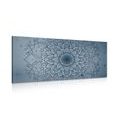 TABLEAU SUR TOILE – FLEUR DE MANDALA BLEU FONCÉ - TABLEAUX FENG SHUI - TABLEAUX