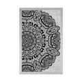 POSTER FLORALES MANDALA IN SCHWARZ-WEISS - FENG SHUI{% if product.category.pathNames[0] != product.category.name %} - GERAHMTE POSTER{% endif %}