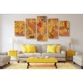 5-PIECE CANVAS PRINT ABSTRACTION IN THE STYLE OF G. KLIMT - ABSTRACT PICTURES{% if product.category.pathNames[0] != product.category.name %} - PICTURES{% endif %}