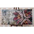 CANVAS PRINT FLOWERS WITH PEARLS - PICTURES FLOWERS - PICTURES