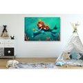 CANVAS PRINT MERMAID WITH A DOLPHIN - CHILDRENS PICTURES - PICTURES