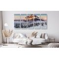 5-PIECE CANVAS PRINT BIG ROZSUTEC IN A BLANKET OF SNOW - PICTURES OF NATURE AND LANDSCAPE - PICTURES