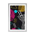 POSTER MIT PASSEPARTOUT MODERNES MEMPHIS-MUSTER - POP-ART - POSTER