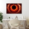 QUADRO SU TELA – OCCHIO DI FUOCO ROSSO - QUADRI HALLOWEEN E HORROR - STAMPE E QUADRI