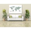 CANVAS PRINT DECENT MAP IN GREEN DESIGN - PICTURES OF MAPS - PICTURES
