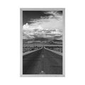 POSTER BLACK AND WHITE ROAD IN THE DESERT - BLACK AND WHITE - POSTERS