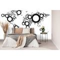 SELF ADHESIVE WALLPAPER WORLD MAP CONSISTING OF CIRCLES - SELF-ADHESIVE WALLPAPERS - WALLPAPERS