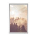 AFFICHE BROUILLARD AU-DESSUS DE LA FORÊT - NATURE - AFFICHES