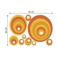 DECORATIVE WALL STICKERS ORANGE CIRCLES - STICKERS