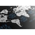 CANVAS PRINT MAP OF THE WORLD IN A MODERN DESIGN - PICTURES OF MAPS - PICTURES