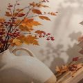 WANDBILD HERBSTLICHES STILLLEBEN MIT KÜRBISSEN - HALLOWEEN- UND HORROR-BILDER - BILDER