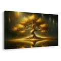 WANDBILD LEUCHTENDER LEBENSBAUM IN DER NACHT - BILDER BÄUME DES LEBENS - BILDER