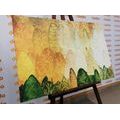 IMPRESSION SUR TOILE ARBRES VERTS ASYMÉTRIQUES - IMPRESSION SUR TOILE DE NATURE ET PAYSAGE - IMPRESSION SUR TOILE