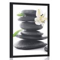 POSTER ZEN-STEINE MIT LILIE - FENG SHUI - POSTER