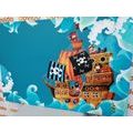 CANVAS PRINT PIRATE SHIP AT SEA - CHILDRENS PICTURES - PICTURES