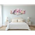 5-PIECE CANVAS PRINT ROMANTIC VINTAGE STYLE - VINTAGE AND RETRO PICTURES - PICTURES