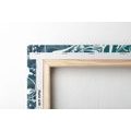 WANDBILD BLAU-WEISSE ROSETTE - BILDER MIT FENG SHUI-MOTIVEN - BILDER