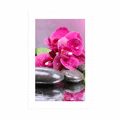 POSTER WITH MOUNT ORCHID WITH A TOUCH OF RELAXATION - FLOWERS - POSTERS