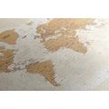 CANVAS PRINT WORLD MAP WITH A VINTAGE TOUCH - PICTURES OF MAPS - PICTURES