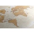 КАРТИНА НА ПЛАТНО – КАРТА НА СВЕТА С ВИНТИДЖ НЮАНС - КАРТИНИ НА КАРТИ - КАРТИНИ