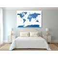 CANVAS PRINT WORLD MAP WITH INDIVIDUAL STATES - PICTURES OF MAPS - PICTURES