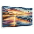 OBRAZ PLÁŽ PŘI ZÁPADU SLUNCE - OBRAZY - TOTÁLNÍ VÝPRODEJ 🔥
