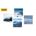 CANVAS PRINT SET WONDERS OF SNOWY NATURE - SET OF PICTURES - PICTURES