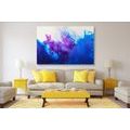 CANVAS PRINT INK IN BLUE-VIOLET SHADES - ABSTRACT PICTURES{% if product.category.pathNames[0] != product.category.name %} - PICTURES{% endif %}