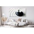 CANVAS PRINT ZEN STONE WITH A BUTTERFLY - PICTURES FENG SHUI - PICTURES