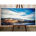CANVAS PRINT SUNSET OVER THE LAKE - PICTURES OF NATURE AND LANDSCAPE - PICTURES