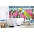 SELF ADHESIVE WALLPAPER BIRDS AND FLOWERS IN A VINTAGE DESIGN - SELF-ADHESIVE WALLPAPERS - WALLPAPERS