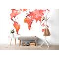 SELF ADHESIVE WALLPAPER CONTINENTS IN RED - SELF-ADHESIVE WALLPAPERS - WALLPAPERS