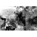 SELF ADHESIVE WALLPAPER GRAPHIC BLACK AND WHITE PAINTING - SELF-ADHESIVE WALLPAPERS - WALLPAPERS