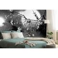 SELF ADHESIVE WALLPAPER BLACK AND WHITE TREE BRANCHES UNDER THE FULL MOON - SELF-ADHESIVE WALLPAPERS - WALLPAPERS
