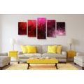 5-PIECE CANVAS PRINT MANDALA WITH A GALACTIC BACKGROUND - PICTURES FENG SHUI - PICTURES