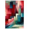 OBRAZ BAREVNÉ BLOKY A STÍNY - OBRAZY ABSTRAKTNÍ TVARY - OBRAZY