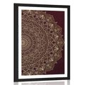 POSTER MIT PASSEPARTOUT DETAILLIERTES DEKORATIVES MANDALA - FENG SHUI - POSTER